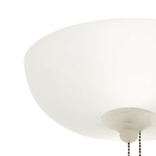 Load image into Gallery viewer, Three Light Etched Swirl Fan Light Kit in Detail.