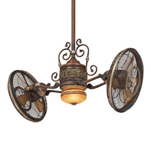 Load image into Gallery viewer, Traditional Gyro LED Ceiling Fan in Detail.