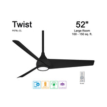 Load image into Gallery viewer, Twist LED Ceiling Fan in Detail.
