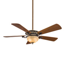 Load image into Gallery viewer, Volterra LED Ceiling Fan in Belcaro Walnut.