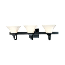 Load image into Gallery viewer, Agilis Bath Wall Light in Black (3-Light).