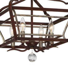 Load image into Gallery viewer, Astrapia Linear Semi Flush Mount Ceiling Light in Detail.