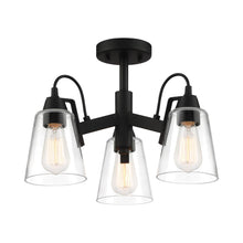 Load image into Gallery viewer, Beckonridge Semi Flush Mount Ceiling Light in Coal.
