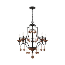 Load image into Gallery viewer, Colonial Charm Chandelier in Detail.