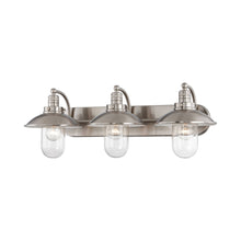 Load image into Gallery viewer, Downtown Edison Vanity Wall Light in Brushed Nickel (3-Light).