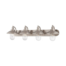 Load image into Gallery viewer, Downtown Edison Vanity Wall Light in Brushed Nickel (4-Light).