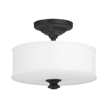 Load image into Gallery viewer, Harbour Point Semi Flush Mount Ceiling Light in Coal.