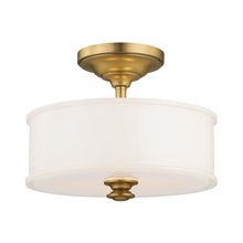 Load image into Gallery viewer, Harbour Point Semi Flush Mount Ceiling Light in Liberty Gold.