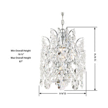 Load image into Gallery viewer, Isabella’s Crown Mini Pendant Light - line drawing.