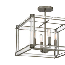 Load image into Gallery viewer, Langen Square Semi Flush Mount Ceiling Light in Detail.