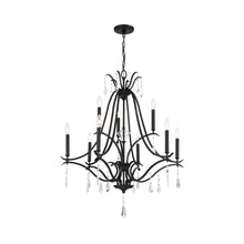 Load image into Gallery viewer, Laurel Estate Chandelier in Coal (9-Light).