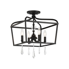 Load image into Gallery viewer, Laurel Estate Foyer Semi Flush Mount Ceiling Light in Coal (Medium).