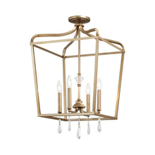 Load image into Gallery viewer, Laurel Estate Foyer Semi Flush Mount Ceiling Light in Brio Gold (Large).
