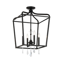 Load image into Gallery viewer, Laurel Estate Foyer Semi Flush Mount Ceiling Light in Coal (Large).