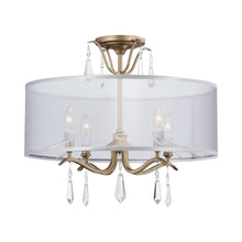 Load image into Gallery viewer, Laurel Estate Semi Flush Mount Ceiling Light in Brio Gold.