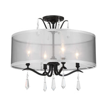 Load image into Gallery viewer, Laurel Estate Semi Flush Mount Ceiling Light in Coal.