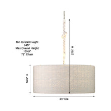 Load image into Gallery viewer, Lodelle Pendant Light - line drawing.