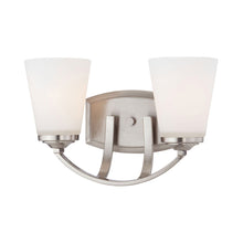 Load image into Gallery viewer, Overland Park Bath Wall Light in Brushed Nickel (2-Light).