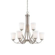 Load image into Gallery viewer, Overland Park Chandelier in Brushed Nickel (9-Light).