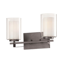 Load image into Gallery viewer, Parsons Studio Bath Wall Light in Smoked Iron (2-Light).