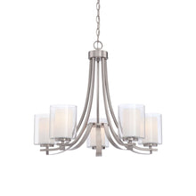 Load image into Gallery viewer, Parsons Studio Chandelier in Brushed Nickel (5-Light).