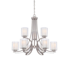 Load image into Gallery viewer, Parsons Studio Chandelier in Brushed Nickel (9-Light).