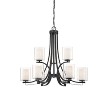Load image into Gallery viewer, Parsons Studio Chandelier in Sand Coal (9-Light).