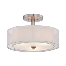 Load image into Gallery viewer, Parsons Studio Semi Flush Mount Ceiling Light in Brushed Nickel.