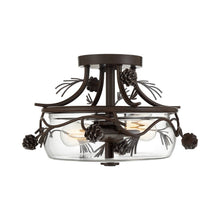 Load image into Gallery viewer, Ponderosa Ridge Outdoor Semi Flush Mount Ceiling Light in Detail.