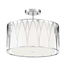 Load image into Gallery viewer, Regal Terrace LED Semi Flush Mount Ceiling Light in Polished Nickel.