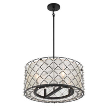 Load image into Gallery viewer, Sheer Elegance Convertible Pendant Light in Detail.