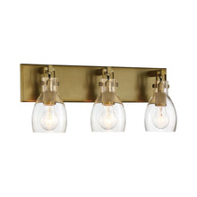 Load image into Gallery viewer, Tiberia Bath Wall Light in Soft Brass (3-Light).