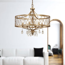 Load image into Gallery viewer, West Liberty Chandelier in living room.
