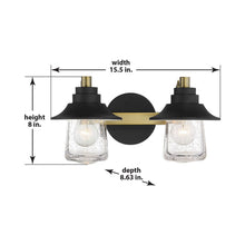 Load image into Gallery viewer, Westfield Manor Bath Wall Light - line drawing.