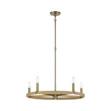 Load image into Gallery viewer, Windward Passage Chandelier in Soft Brass.