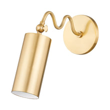 Load image into Gallery viewer, Bea Wall Light in Aged Brass.