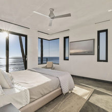 Load image into Gallery viewer, Altus 42-Inch Flush Mount Ceiling Fan in bedroom.