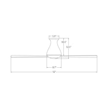 Load image into Gallery viewer, Altus 52-Inch Flush Mount Ceiling Fan - line drawing.