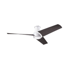 Load image into Gallery viewer, Ambit DC Flush Mount Ceiling Fan in Matte White (Ebony Blade).