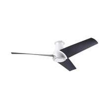 Load image into Gallery viewer, Ambit DC Flush Mount Ceiling Fan in Matte White (Matte Black Blade).