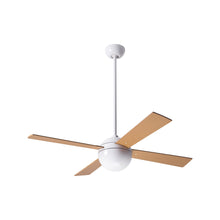 Load image into Gallery viewer, Ball 42-Inch Ceiling Fan in Gloss White/Maple (Non-LED).