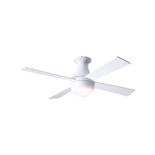 Load image into Gallery viewer, Ball 42-Inch Flush Mount Ceiling Fan in Gloss White/White (LED).