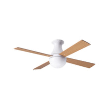 Load image into Gallery viewer, Ball 42-Inch Flush Mount Ceiling Fan in Gloss White/Maple (Non-LED).