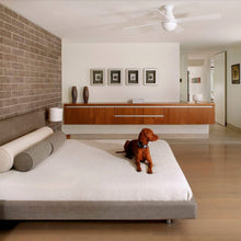 Load image into Gallery viewer, Ball 42-Inch Flush Mount Ceiling Fan in bedroom.