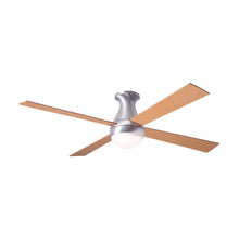 Load image into Gallery viewer, Ball 52-Inch Flush Mount Ceiling Fan in Brushed Aluminum/Maple (LED).