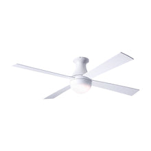 Load image into Gallery viewer, Ball 52-Inch Flush Mount Ceiling Fan in Gloss White/White (LED).