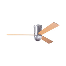 Load image into Gallery viewer, Cirrus DC Flush Mount Ceiling Fan in Brushed Aluminum (Maple).