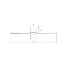 Load image into Gallery viewer, Cirrus DC Flush Mount Ceiling Fan - line drawing.