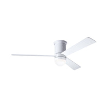 Load image into Gallery viewer, Cirrus DC LED Flush Mount Ceiling Fan in Gloss White (White).