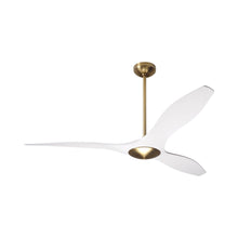 Load image into Gallery viewer, IC/Brisa DC Ceiling Fan in Satin Brass/Matte White.
